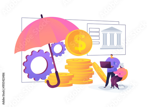 Emergency Retirement Fund abstract concept vector illustration.