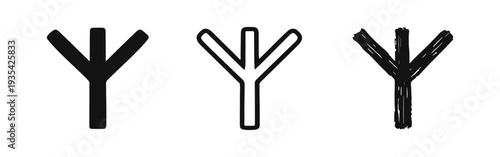 Abstract Rune or Mystical Symbol Vector Icon Set