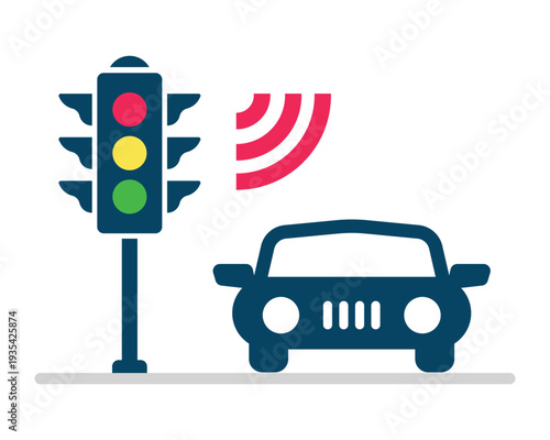 Smart Traffic Light System with Connected Car – Vehicle to Infrastructure Communication Concept for Autonomous Driving, Intelligent Transport and Smart City Technology