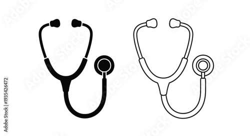 Medical stethoscope icons Vector