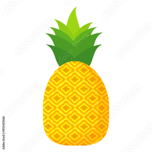 Fresh pineapple fruit illustration, summer pineapple fruit theme. Summer design for holiday promotion and printed on clothing.