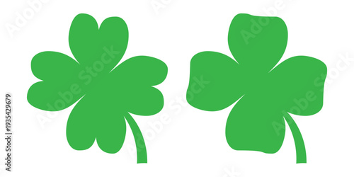 Clover leaf illustration in flat style. Clover leaf vector design symbolizes trust, hope, love, and good luck.	
