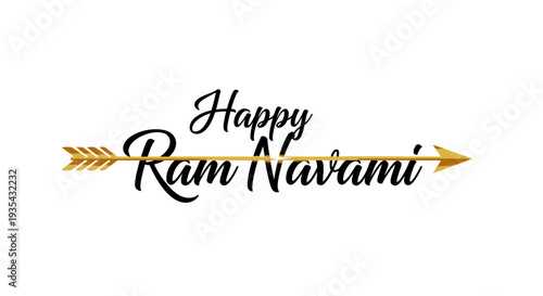 Happy ram navami festival greeting card