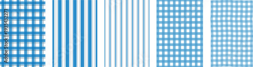 Blue plaid pattern set  Pink Classic seamless checkered fabric texture collection tartan and vertical stripe pattern collection fabric backgrounds