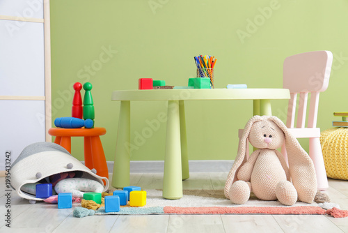 Interior of messy children'...