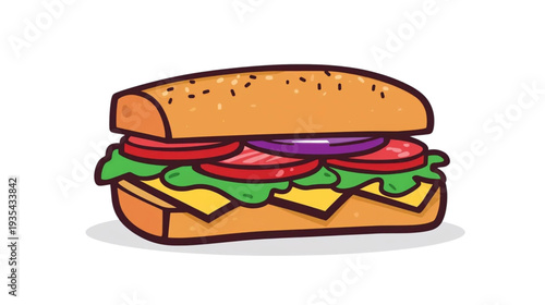 sandwiches on long bread