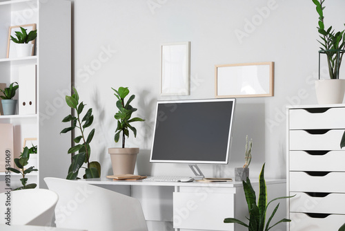 Interior of light office wi...