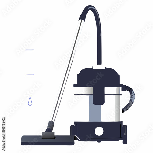Vacuum cleaner in modern design for home cleaning tasks  
