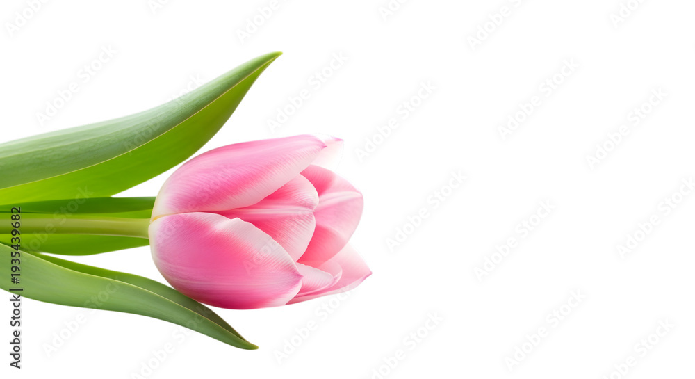 Obraz premium Pink tulip flower isolated on transparent background