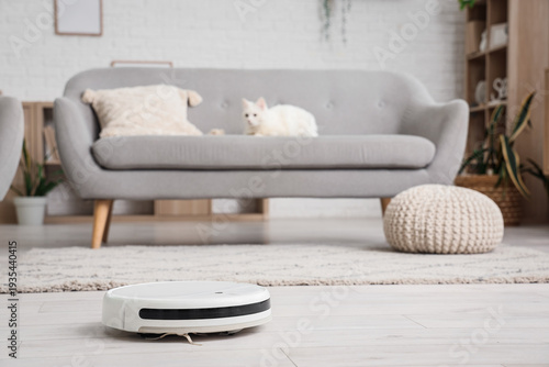 Robot vacuum cleaner agains...
