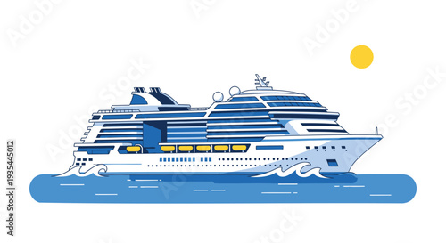 Vector cruise ship icon