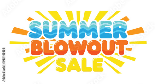 Summer Blowout Sale vector banner