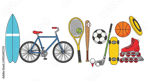 Set of 9 sports icons vector