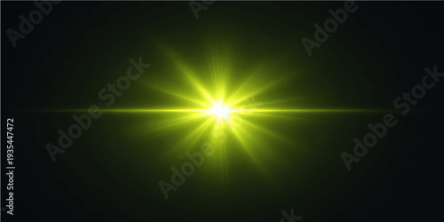 An abstract blue background featuring a bright light burst with glowing rays and a celestial star flare designed as an energetic space explosion backdrop