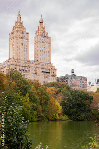 Central Park in fall. Autumn in Central Park in Manhattan, New York City.