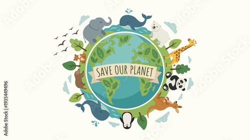 Wild animals in forest landscape silhouette at dusk with earthy tones and scenic view