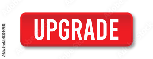 Bright red upgrade button with white text on a white background.