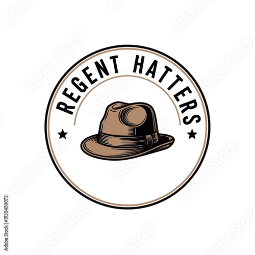 Vintage Fedora Hat Logo Design for a Classic Menswear Business