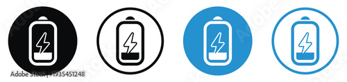 Mobile screen showing low battery level with an exclamation mark. Vector icon set for critical power status, charging reminders, and energy depletion notifications on devices.
