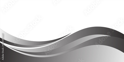 Vector black line background curve element with white space for text and message design, overlapping layers, vector