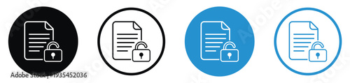 Document icon paired with a unlock padlock symbol to indicate secure data, encrypted files, or privacy protection. Perfect for cybersecurity, legal, and confidential business web interfaces.
