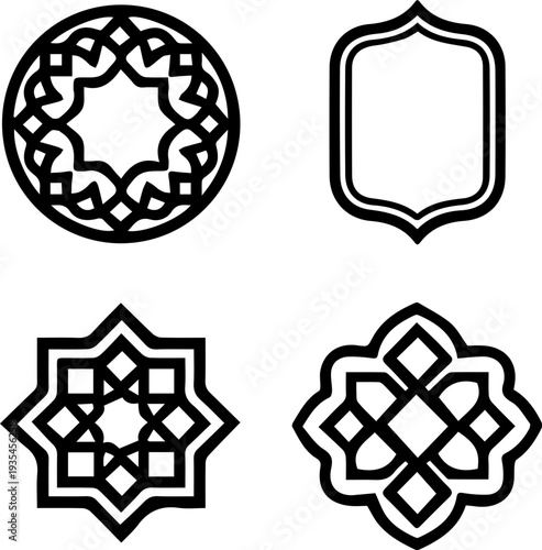 Islamic Ornamental Frame Silhouette Collection