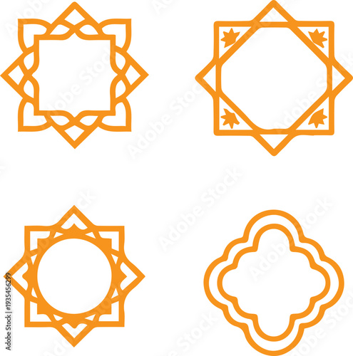 Islamic Ornamental Frame Silhouette Collection