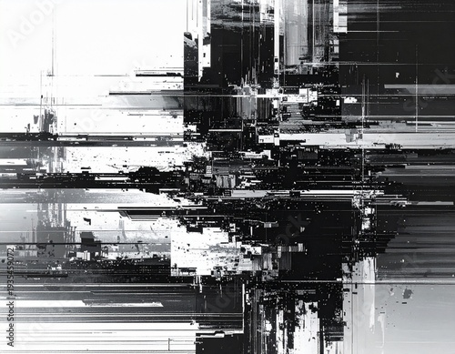 白黒のグリッジノイズの背景