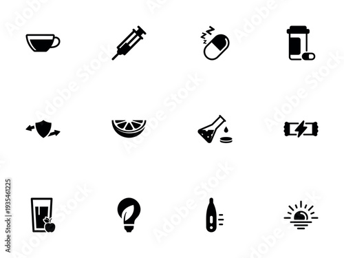 Symbols for Nutrition, Medication, and Daily Routine Elements