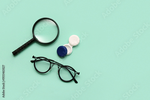 Magnifier with eyeglasses a...