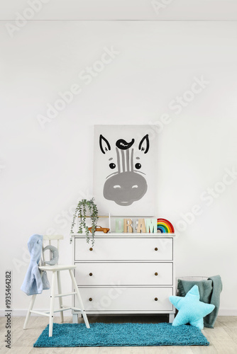Interior of nursery with co...