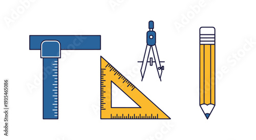 Architects Tools soft abstract tone illustration