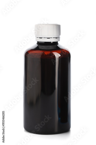 Bottle of cough syrup on wh...