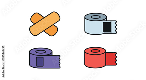 Foto Athletic Tape Line art vector minimal dynamic tone
