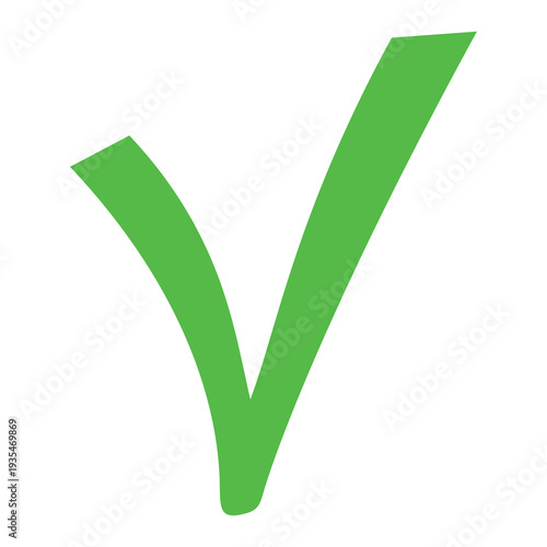 green check mark with data style, agree sign