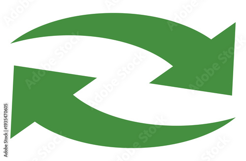 green recycling arrow. renewable ecological and natural icon element