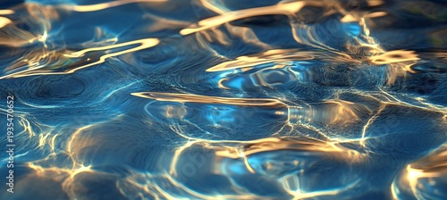 Tranquil Water Surface Texture with Soft Ripples and Glimmering Reflections in Bright Sunlight