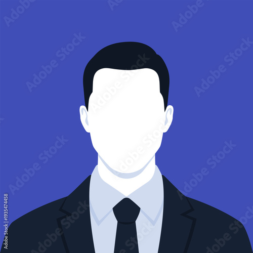 Minimalist portrait of a corporate businessman