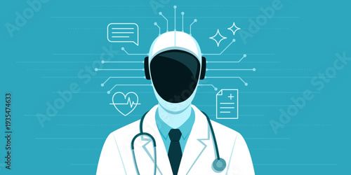 AI robot workign as a doctor