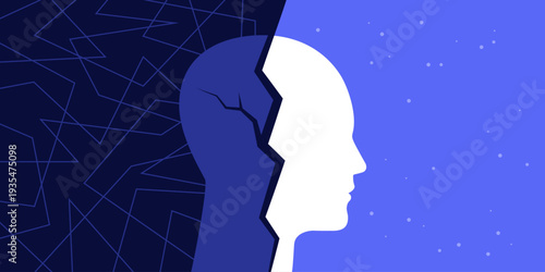 Mind divided between depression and emotional detachment