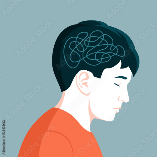 Depressed lonely child suffering from anxiety and depression