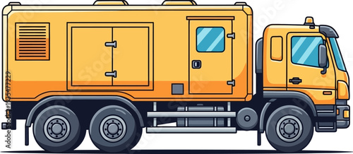Commercial box truck for local delivery and logistics services