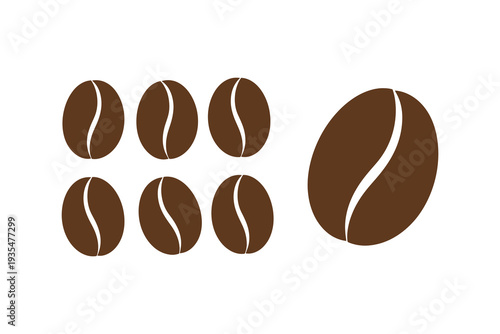 Assorted coffee beans arranged in a visually appealing manner Vector