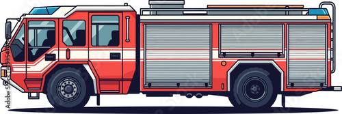 Emergency fire engine responding to urgent public safety calls