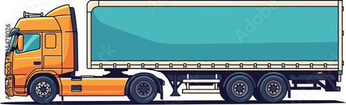 Freight semi truck delivering cargo across long distance routes