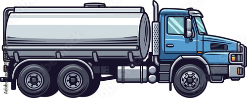Fuel tanker truck for liquid chemical and oil transport