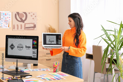 Young female graphic design...