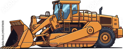 Heavy duty wheel loader for earthmoving