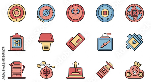 Collection of Chinese New Year Icons and Symbols.