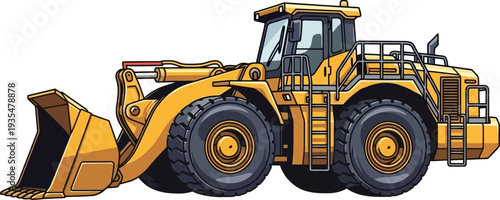Heavy wheel loader for earthmoving and construction